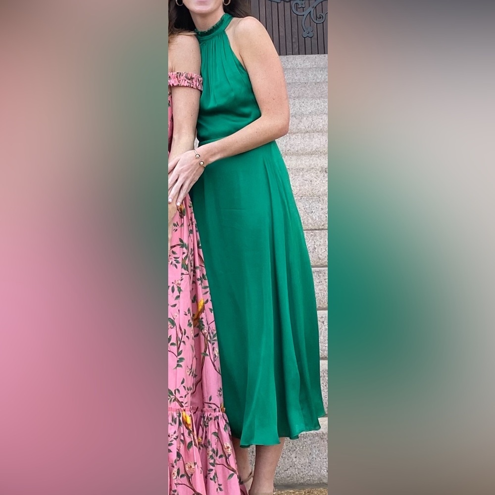 Banana Republic Green Maxi A-Line Skirt